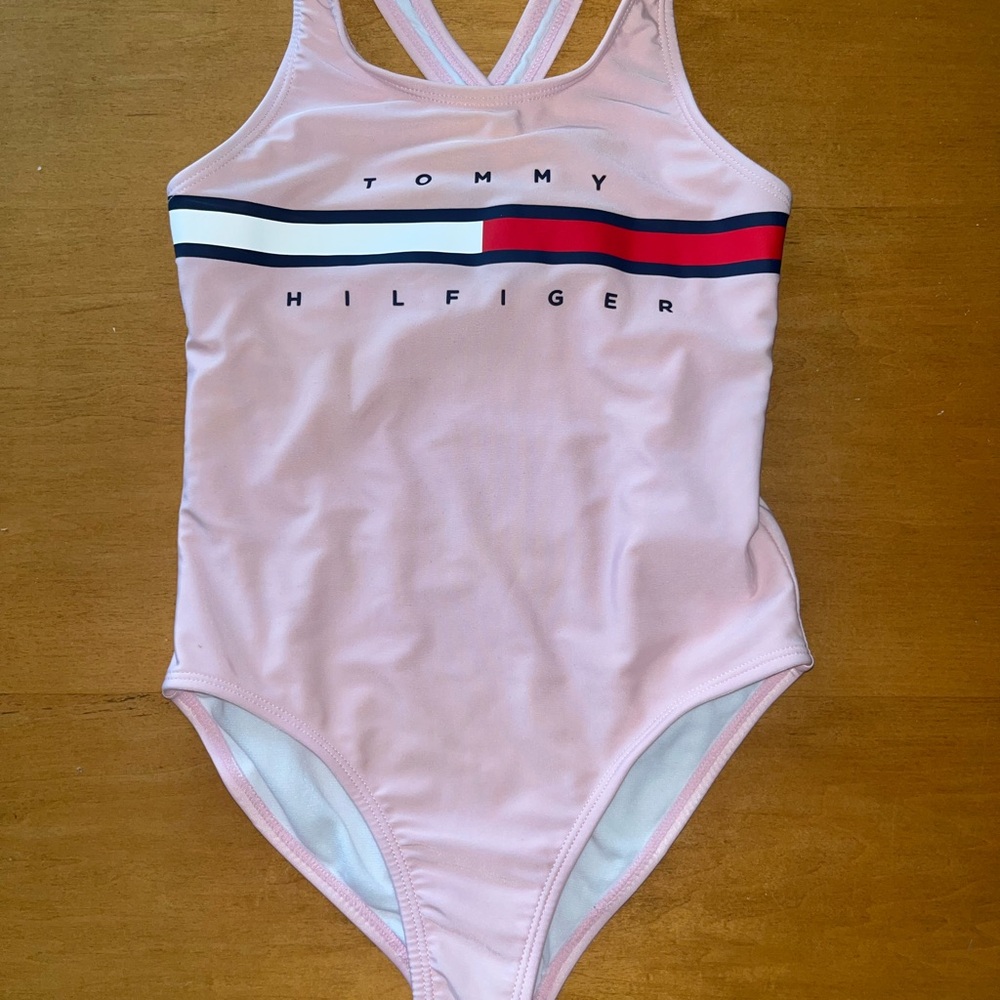 Tommy Hilfiger Pink One Piece Swimsuit Classic Design
